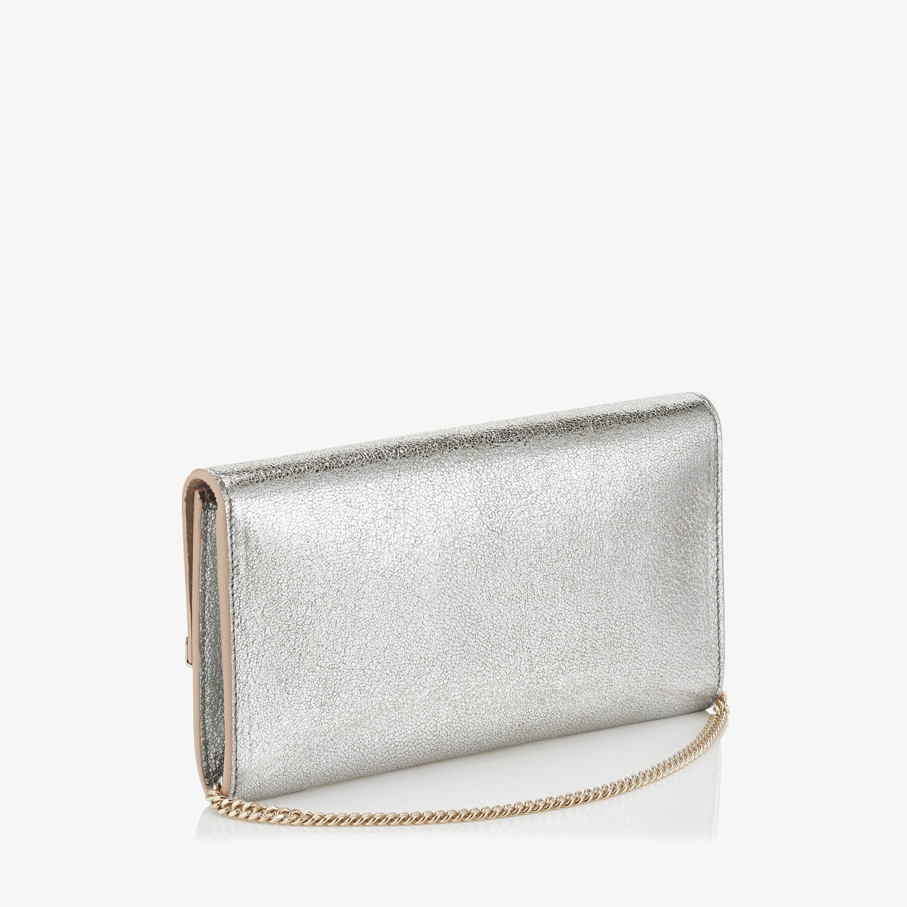 Emmie
Champagne Glitter Leather Clutch Bag - 4