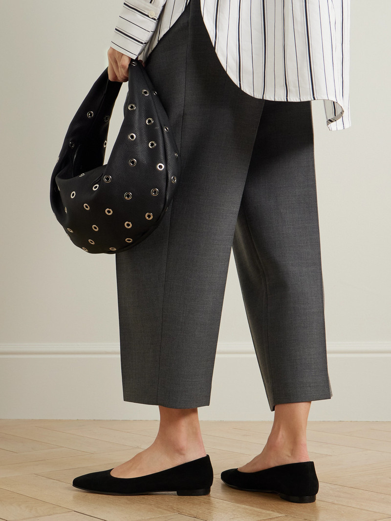 Manolo Blahnik Gelista Suede Ballet Flats outlook