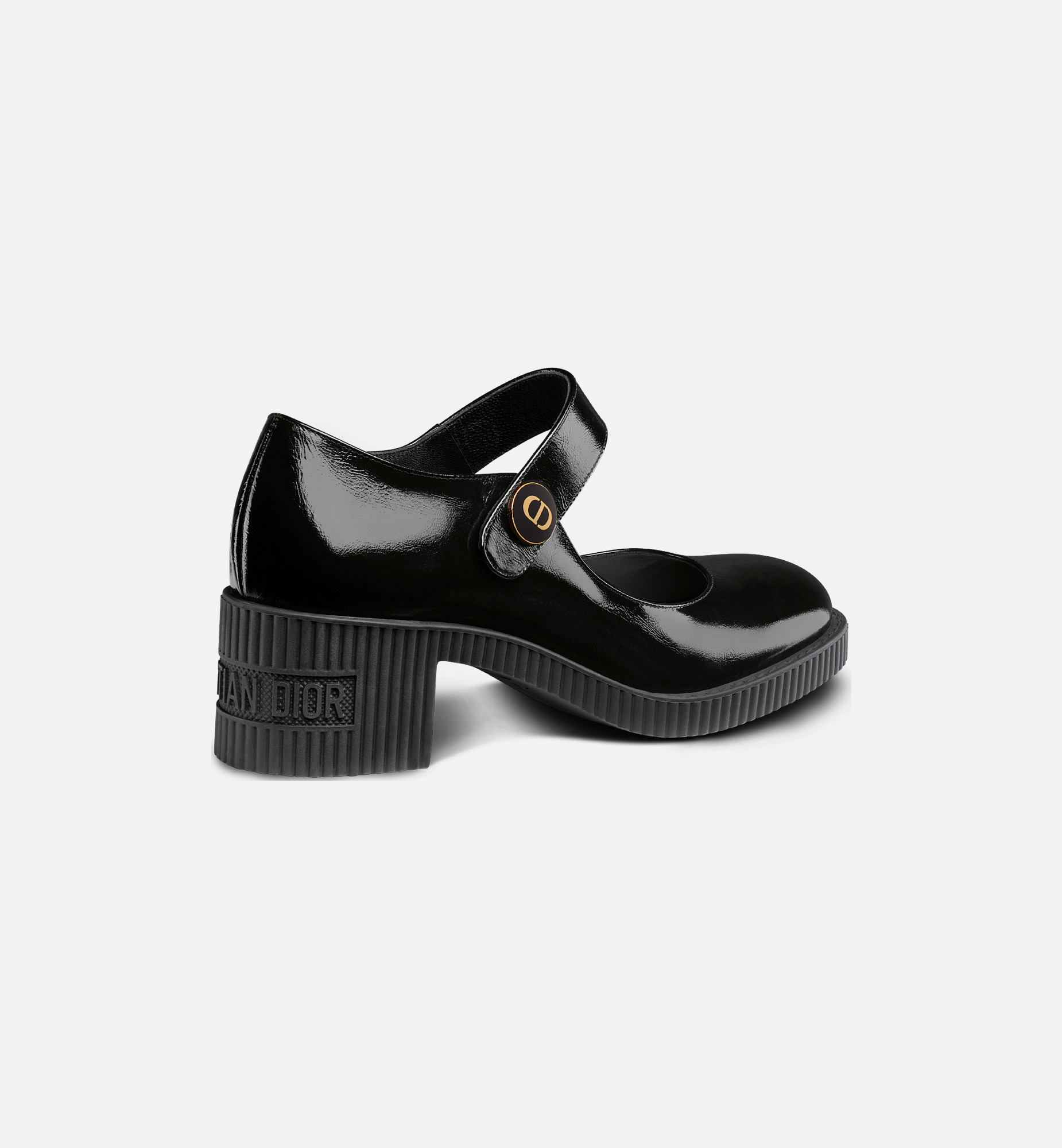 未使用 DIOR D-DOLL パンプス 37 メリージェーン CHRISTIAN DIOR Crinkled Calfskin D-Doll 55mm Ankle Strap