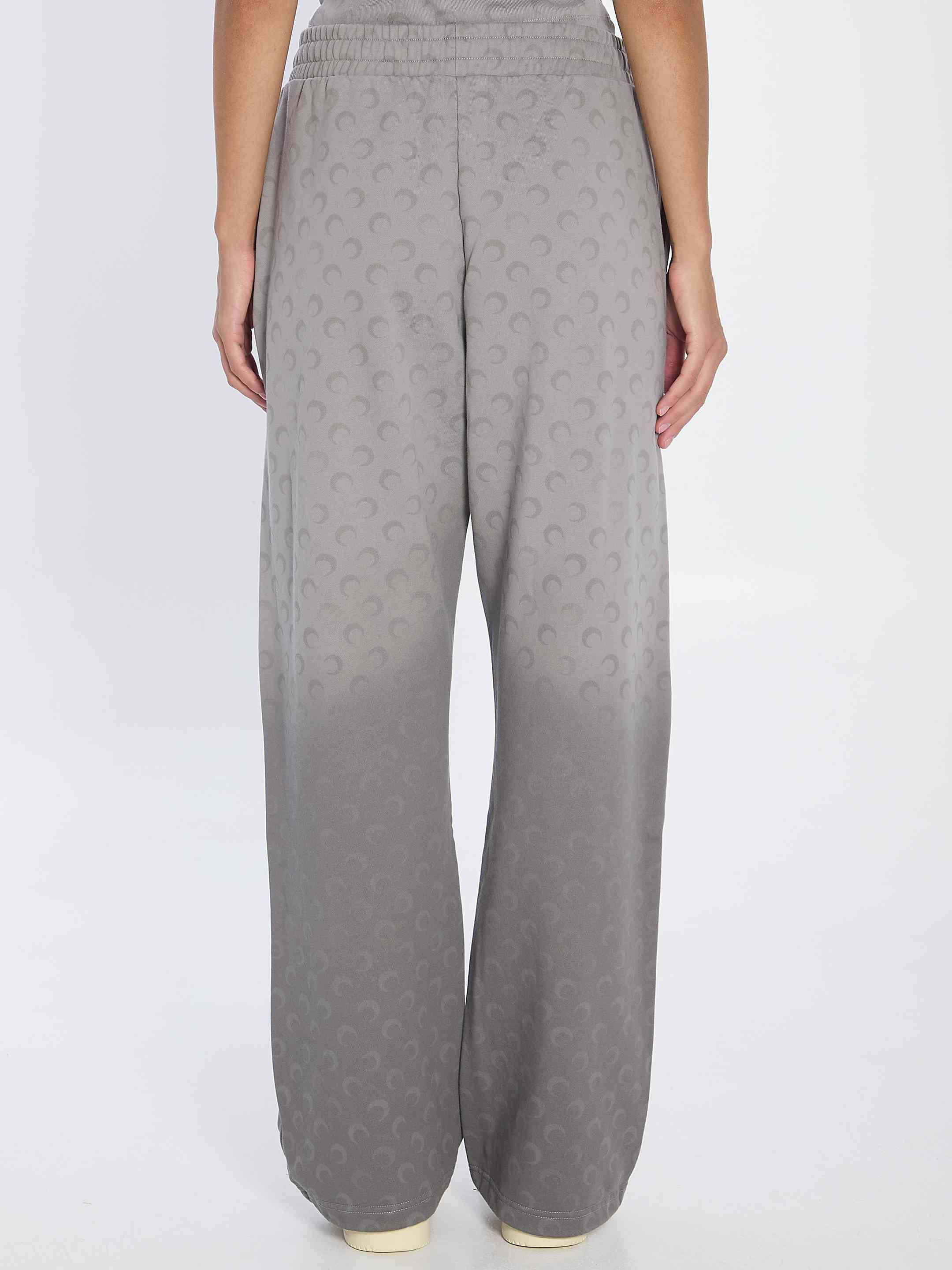 Marine Serre Women Faded Moon Fleece Sweatpants - 4