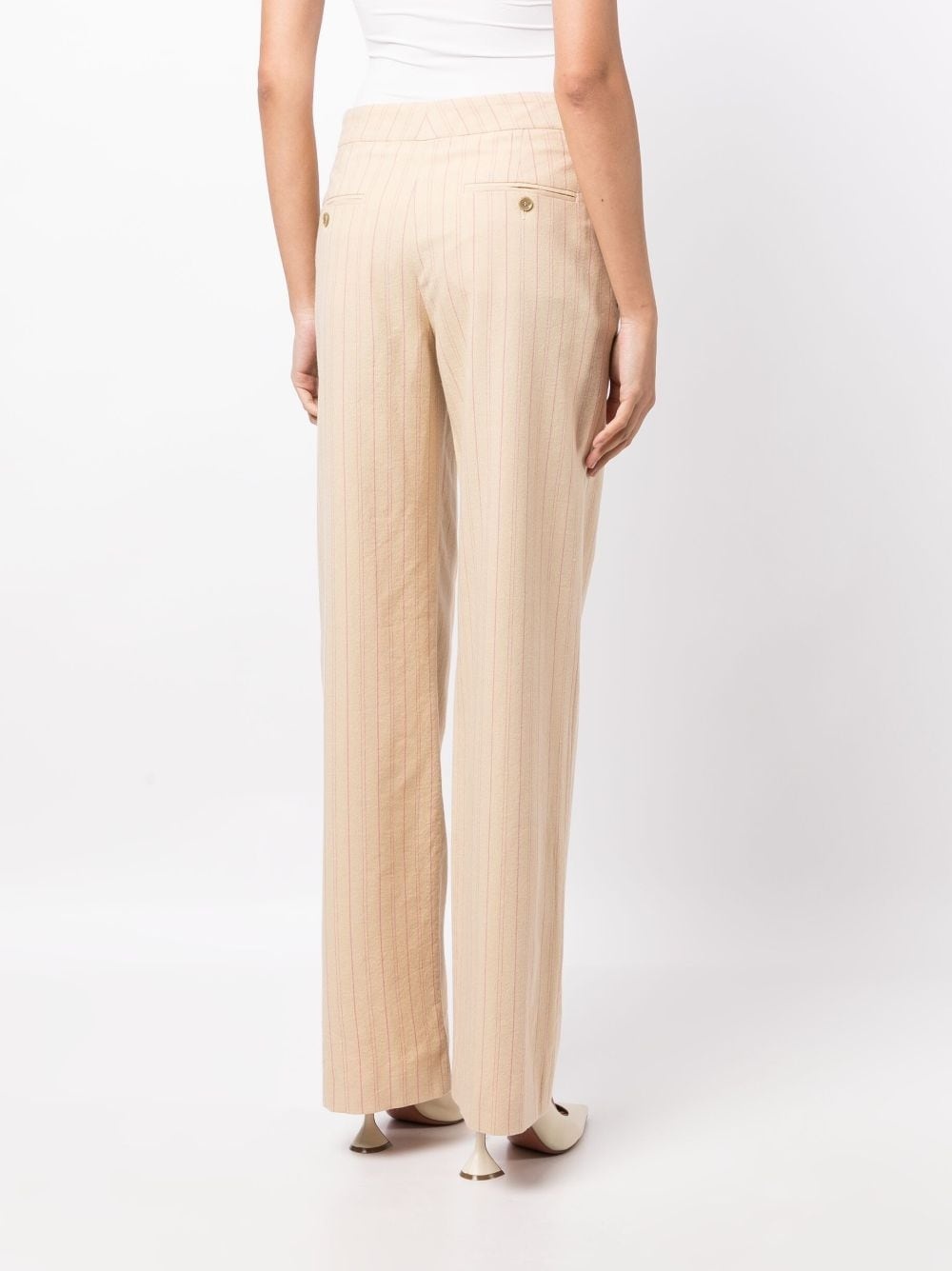 mid-rise straight-leg trousers - 4