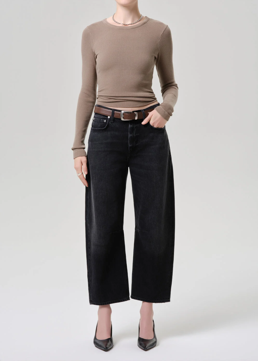 Bina Crewneck In Cocoa - 1