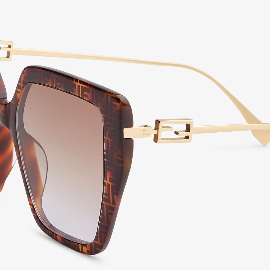 FF Havana acetate and metal sunglasses - 3