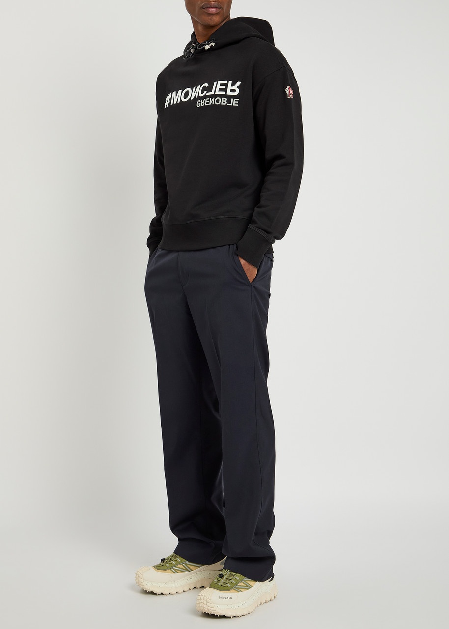 Moncler Grenoble Rubberised Logo-print Hooded Cotton Sweatshirt - 4
