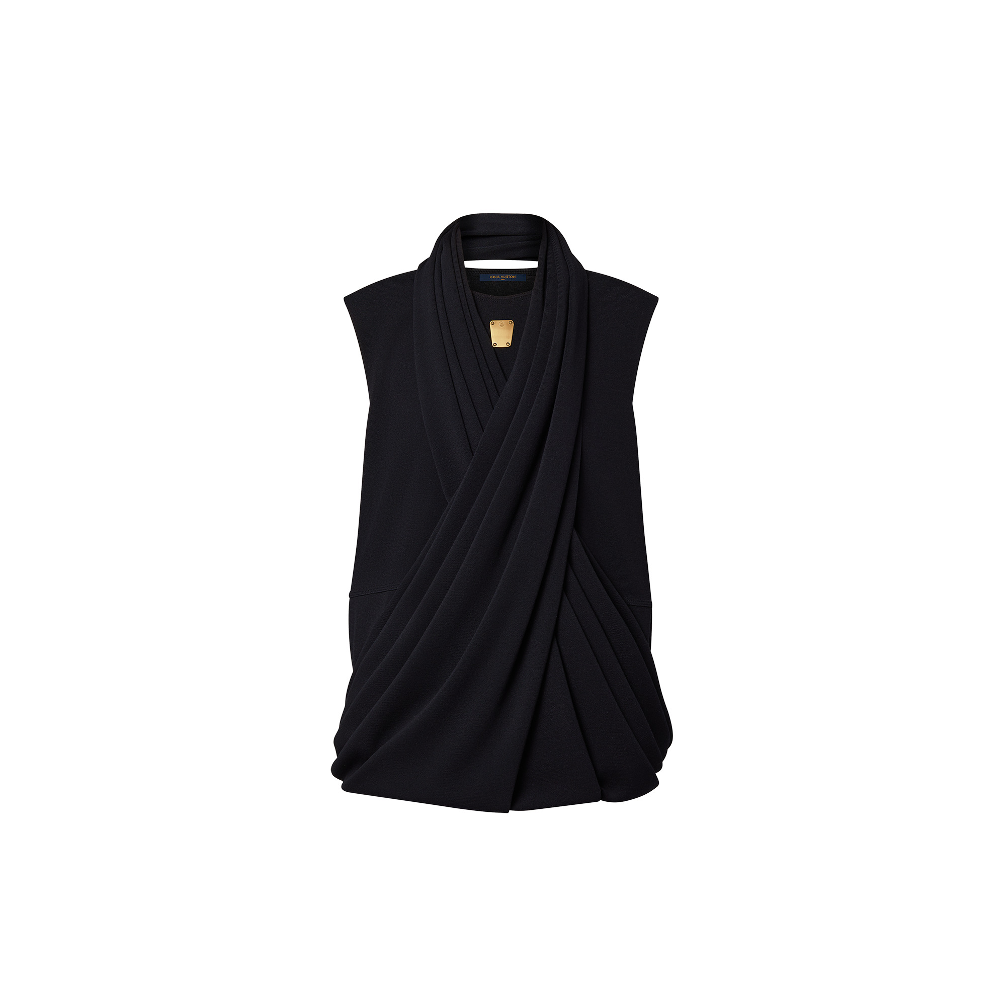 Hybrid Draped Knit Top - 1