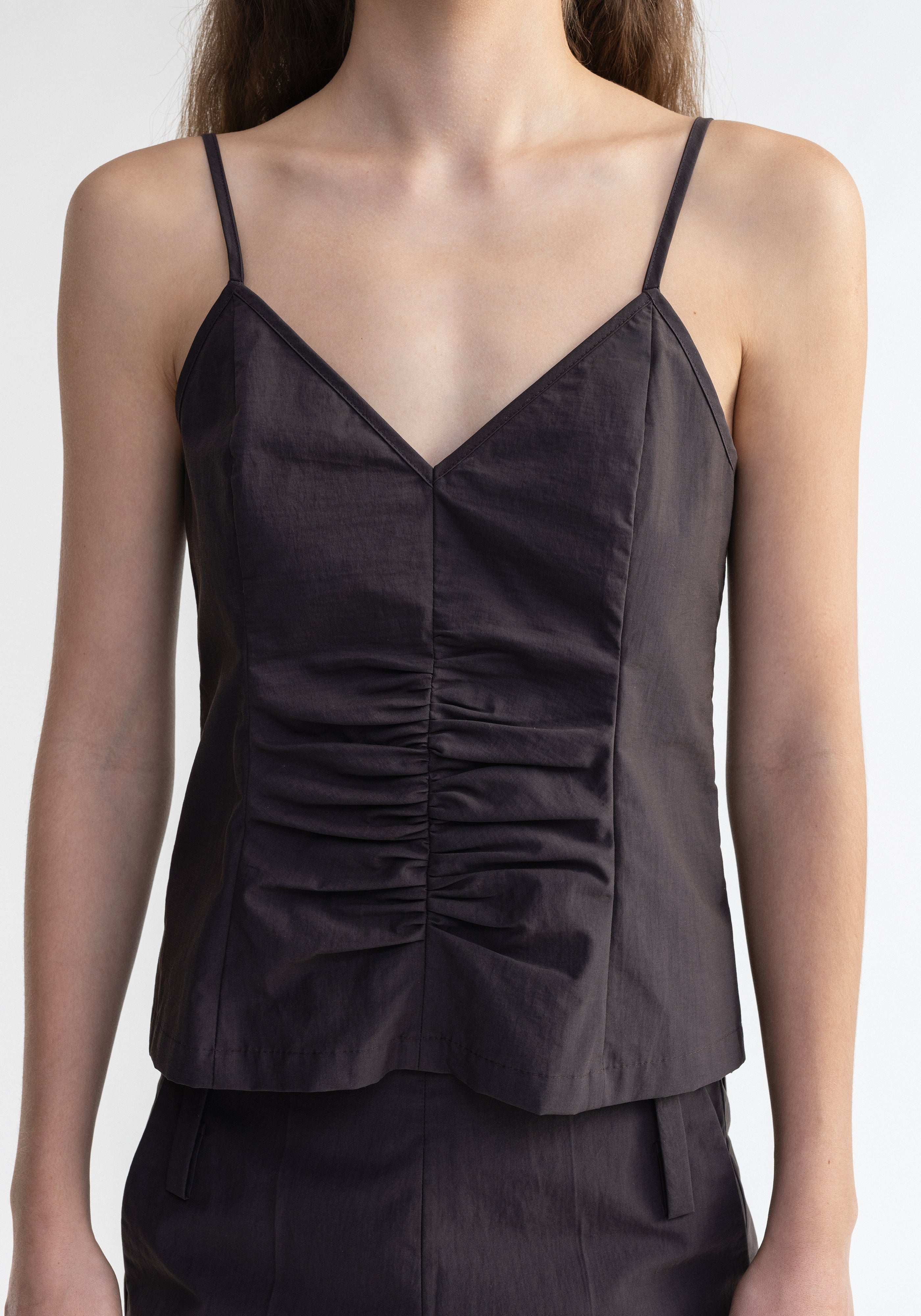 HENNY
Poplin ruched cami top - 2