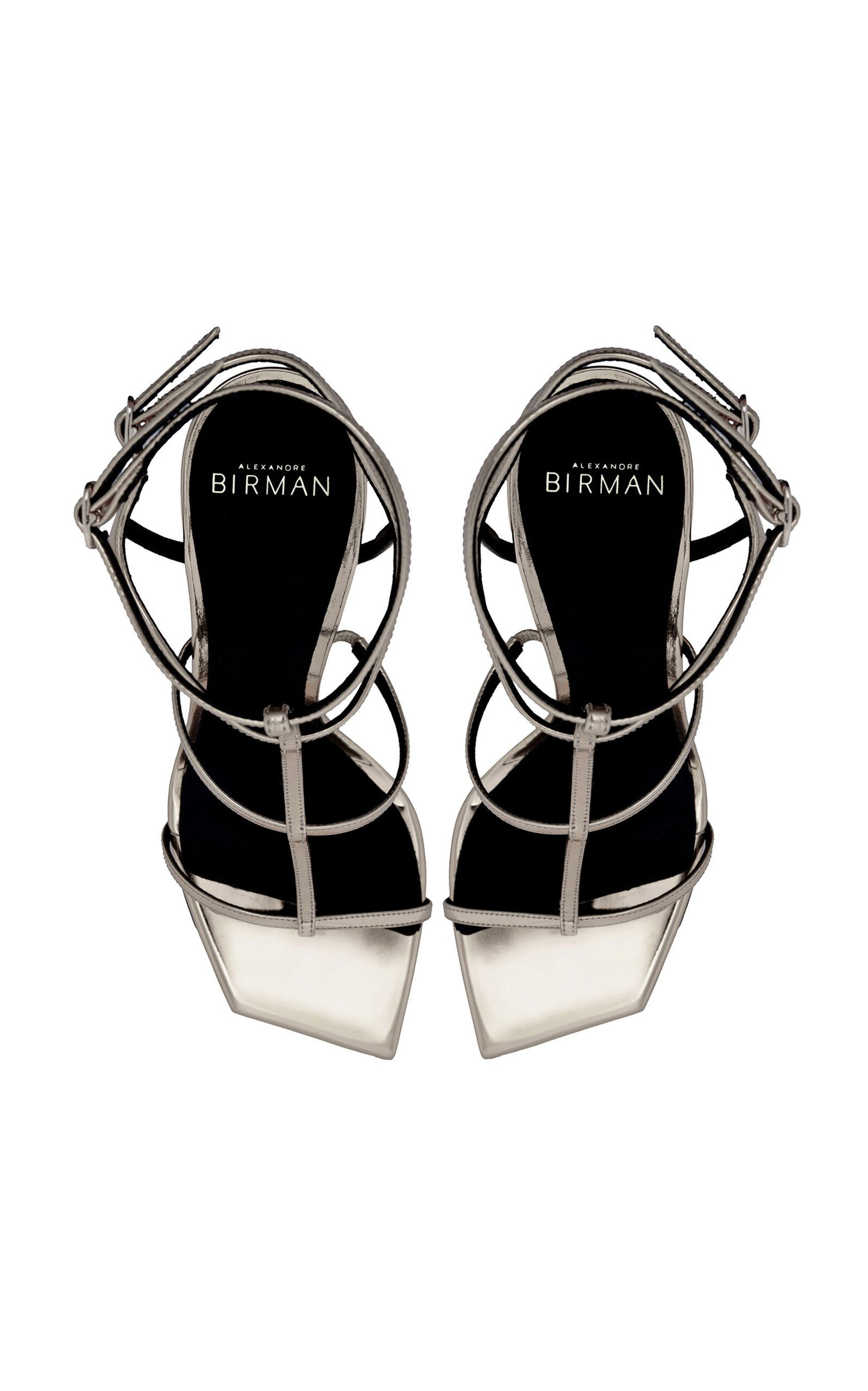 Amanda Metallic Leather Sandals grey - 6