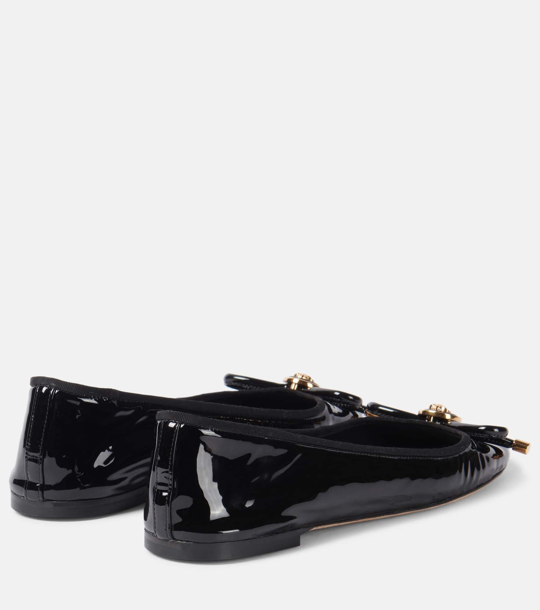 Opera bow-detail patent leather ballet flats - 2