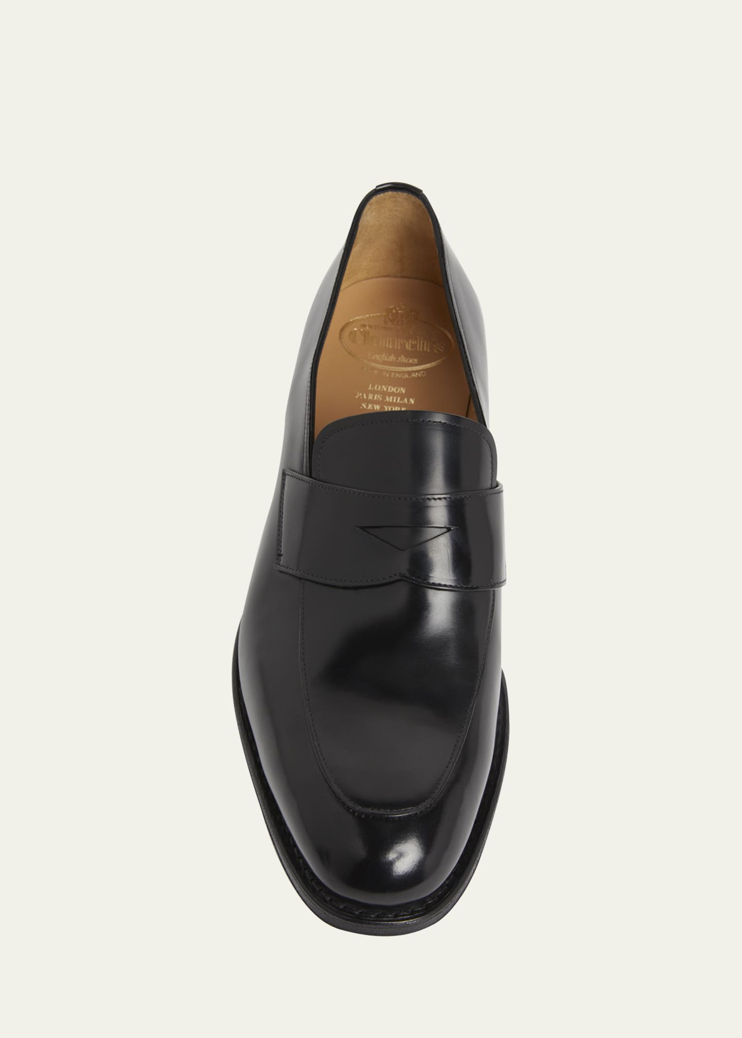 Men's Hertford Leather Rubber-Sole Penny Loafers - 3