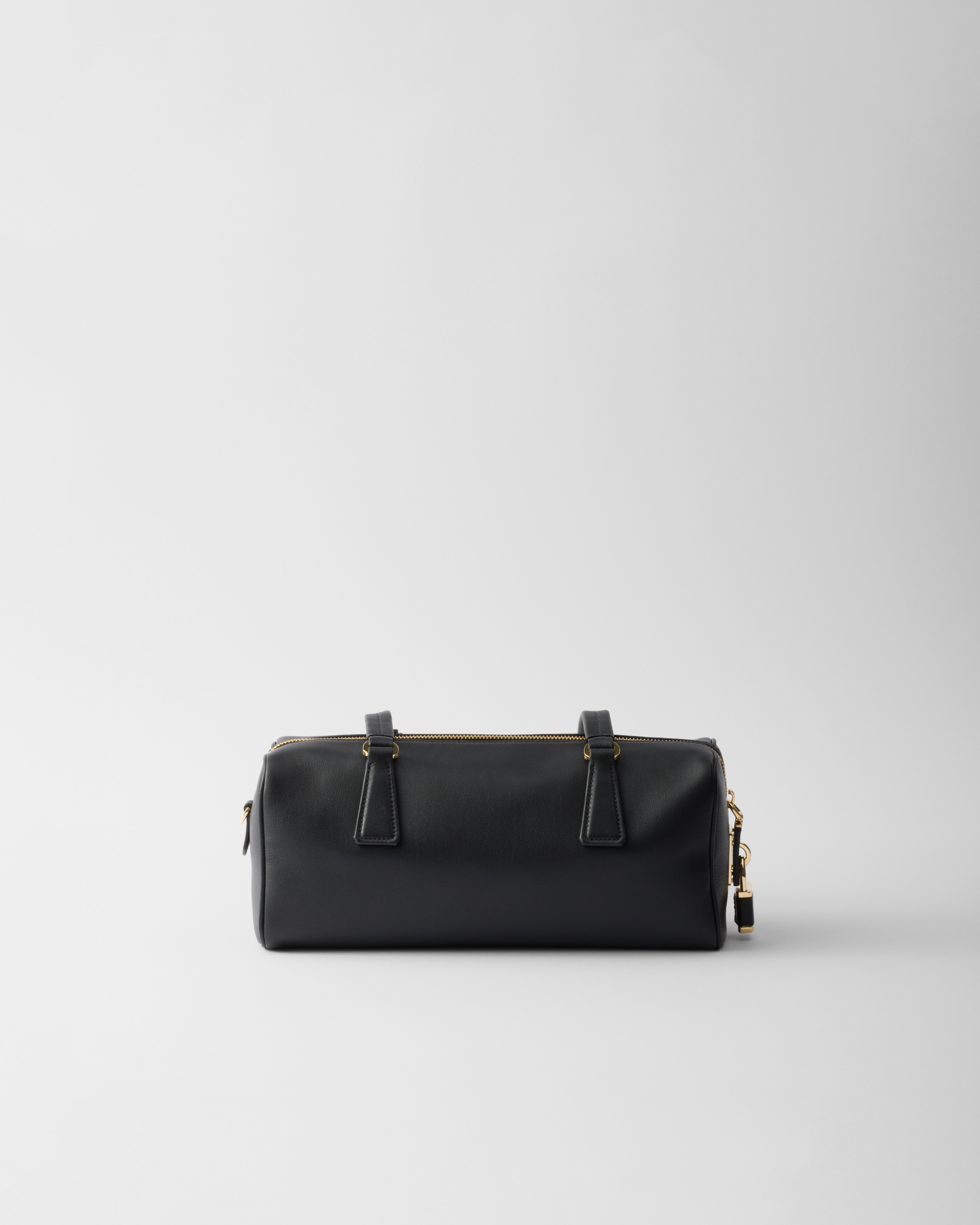 Medium leather top-handle bag with padlock - 3