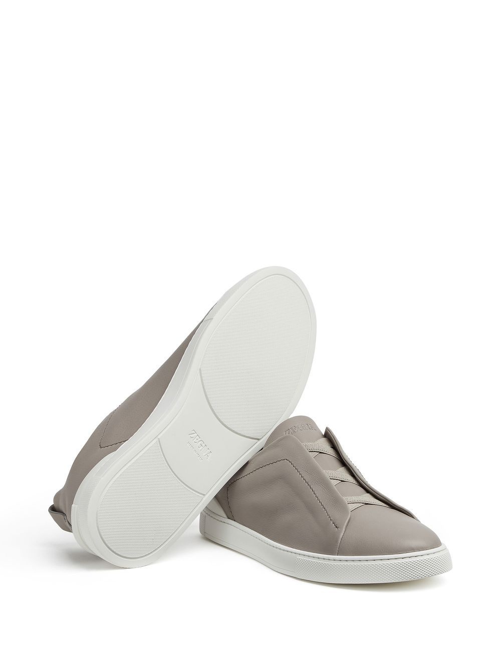 Triple Stitch leather sneakers - 3