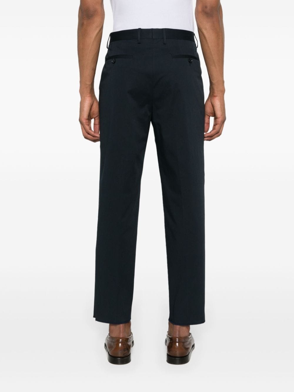 tapered cotton chino trousers - 4