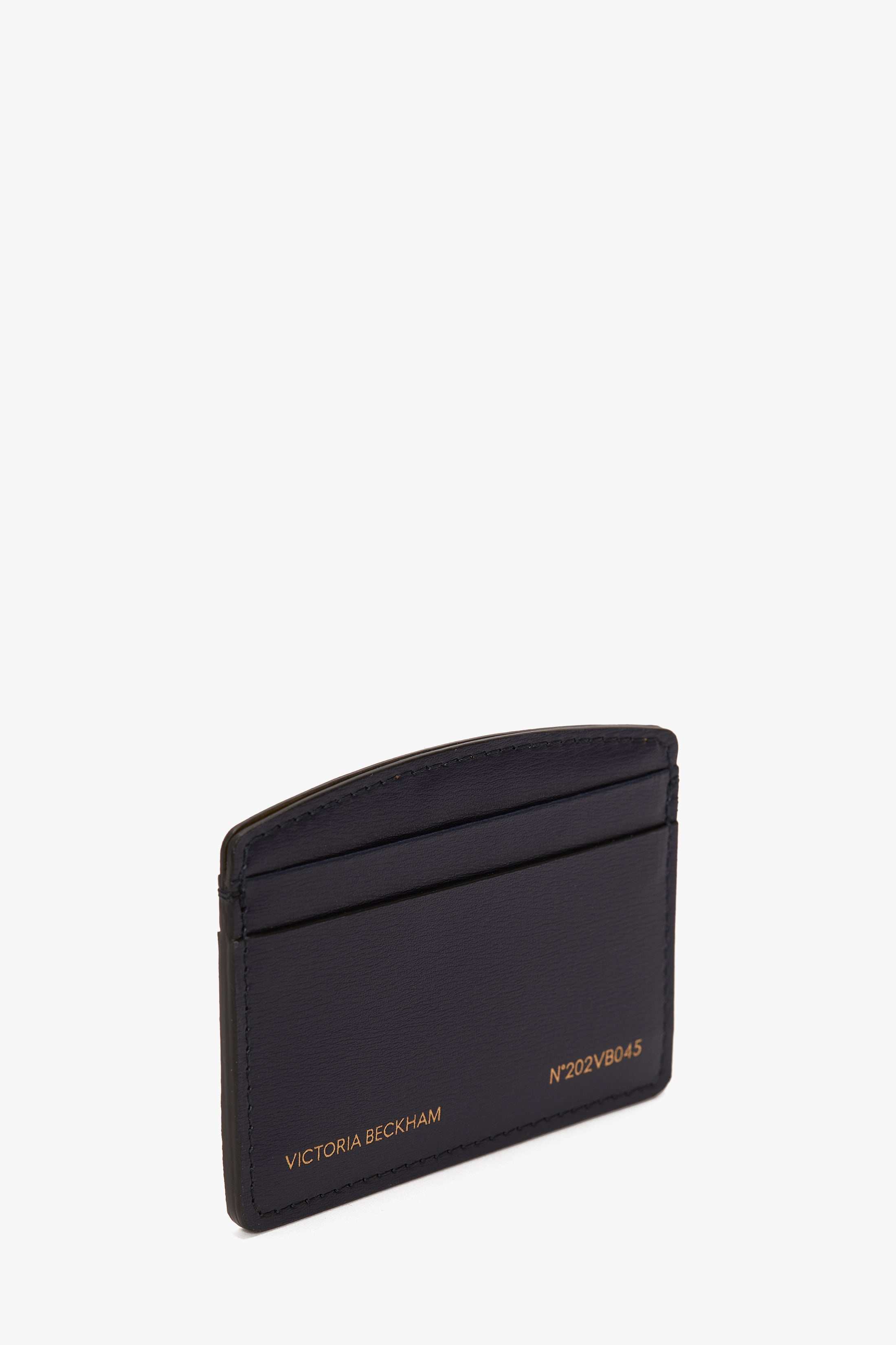 Victoria Card Holder In Navy Leather - 3