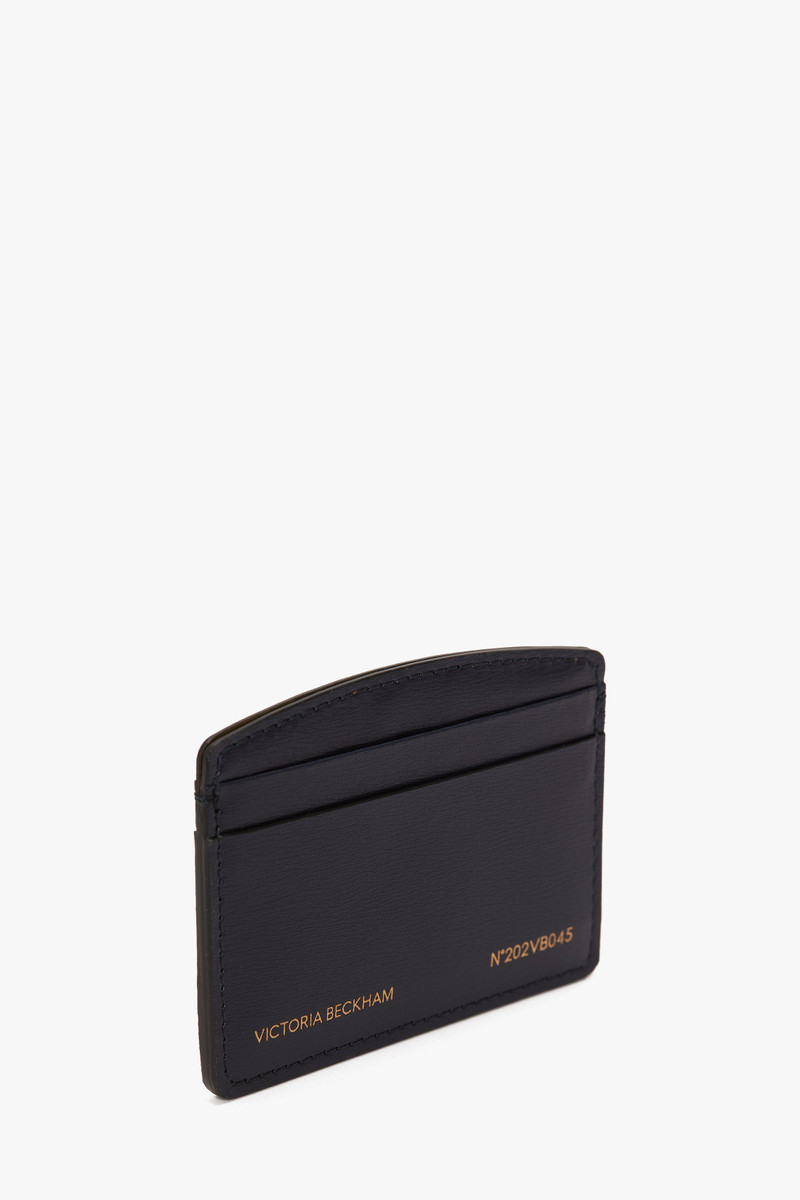 Victoria Card Holder In Navy Leather 3