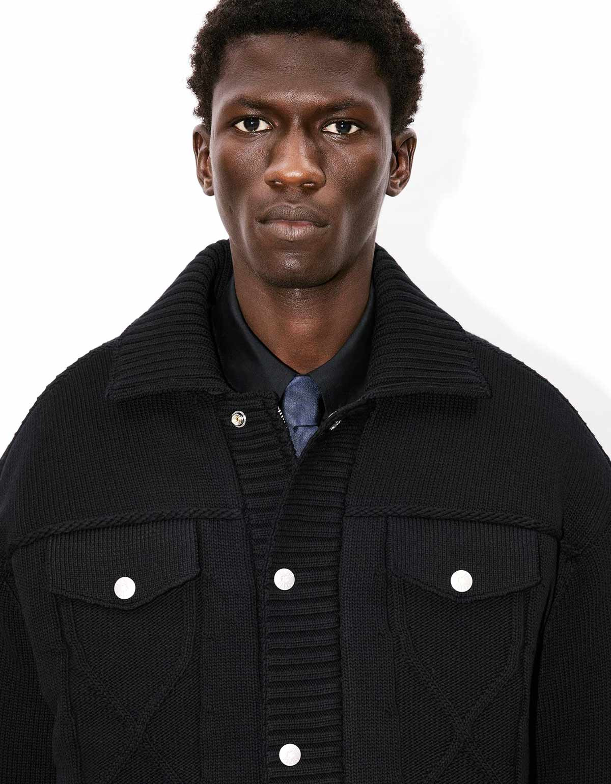 Kenzo Black Knitted Puffer Jacket - 6