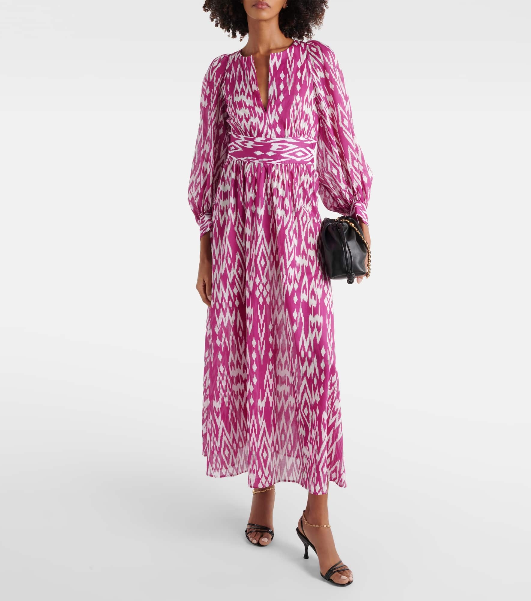 Tornado balloon-sleeve maxi dress - 2