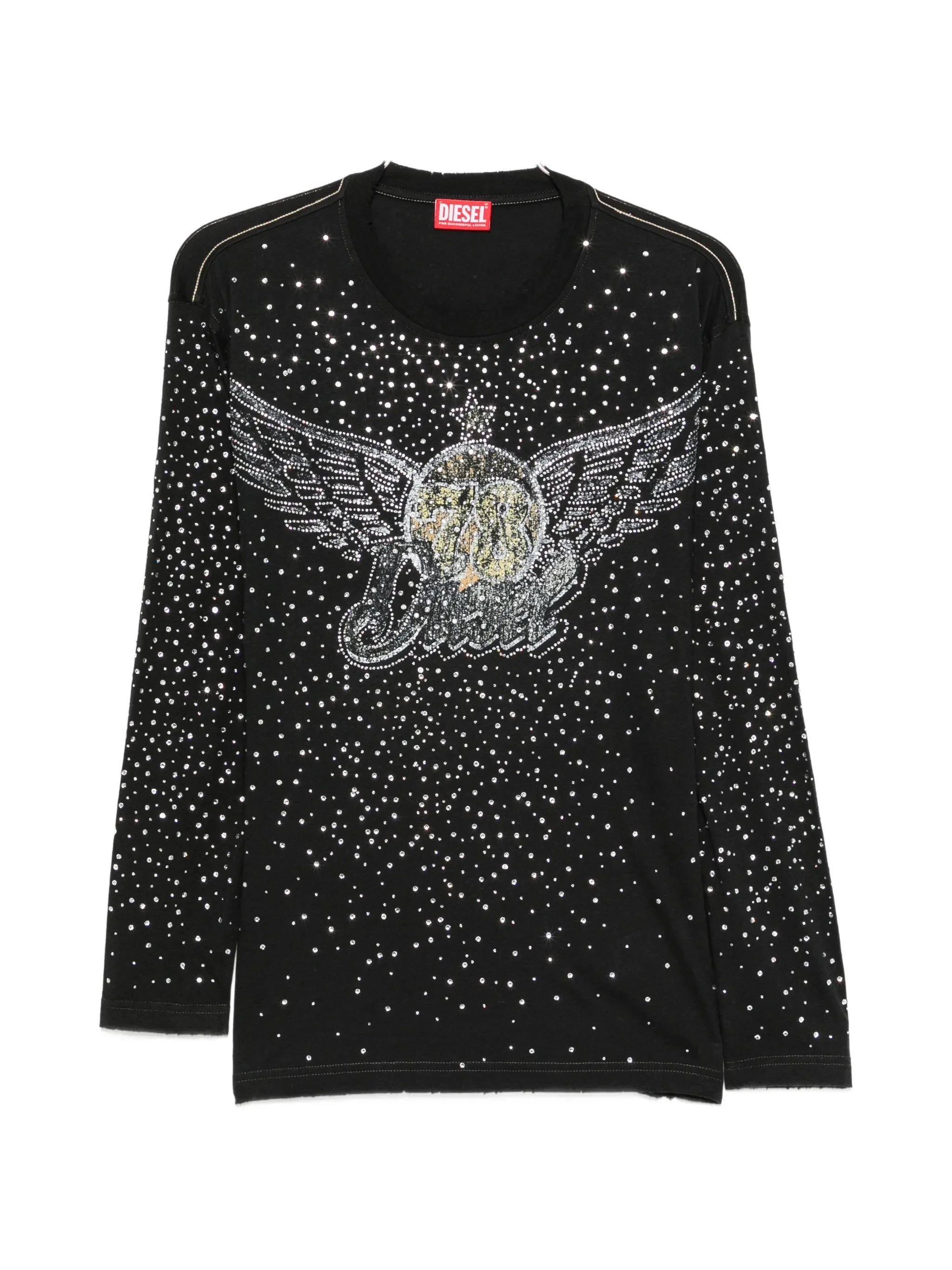Diesel Rhinestone-embellished Long-sleeve T-shirt - 1