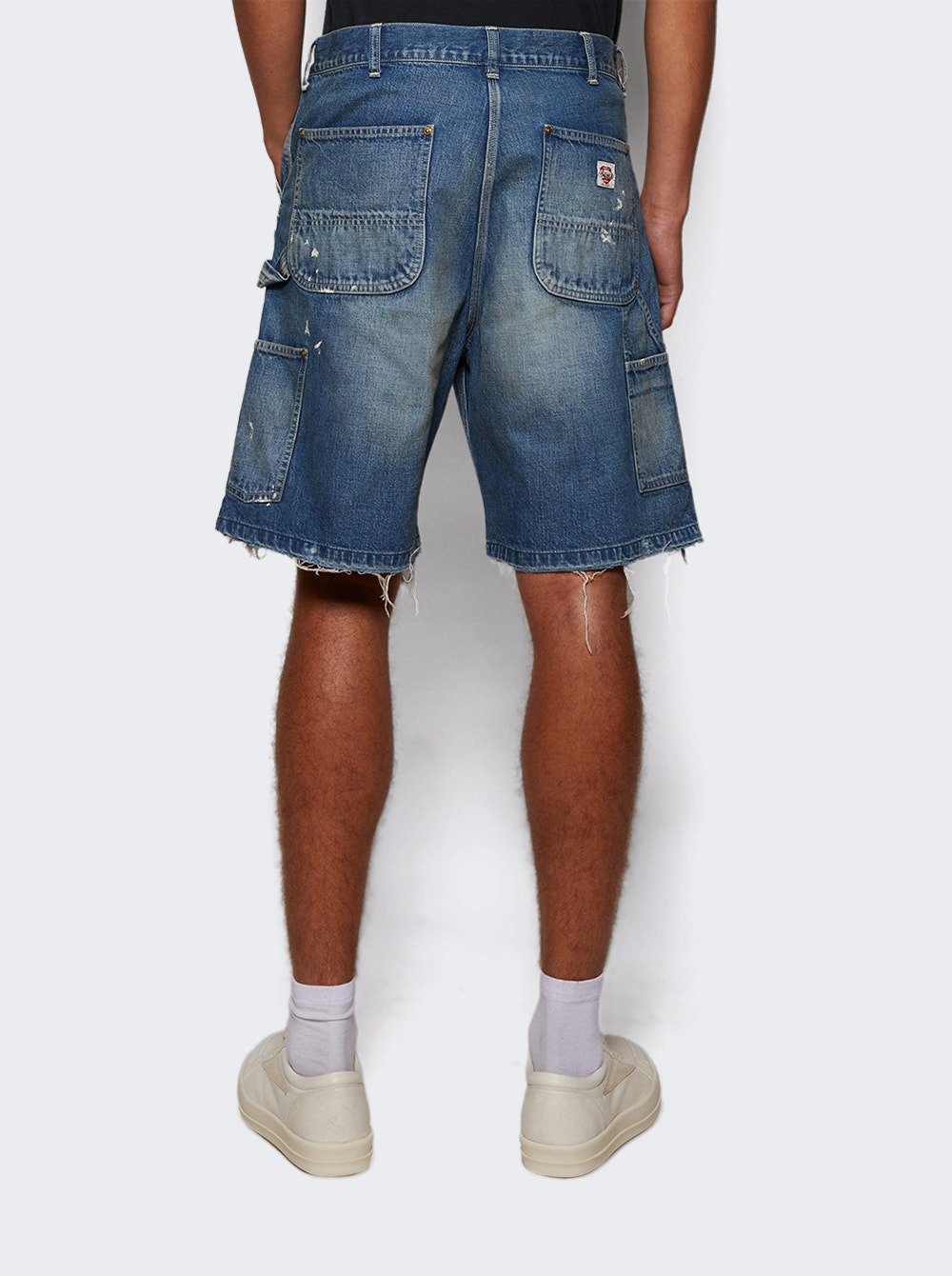 Double Knee Shorts Blue - 4