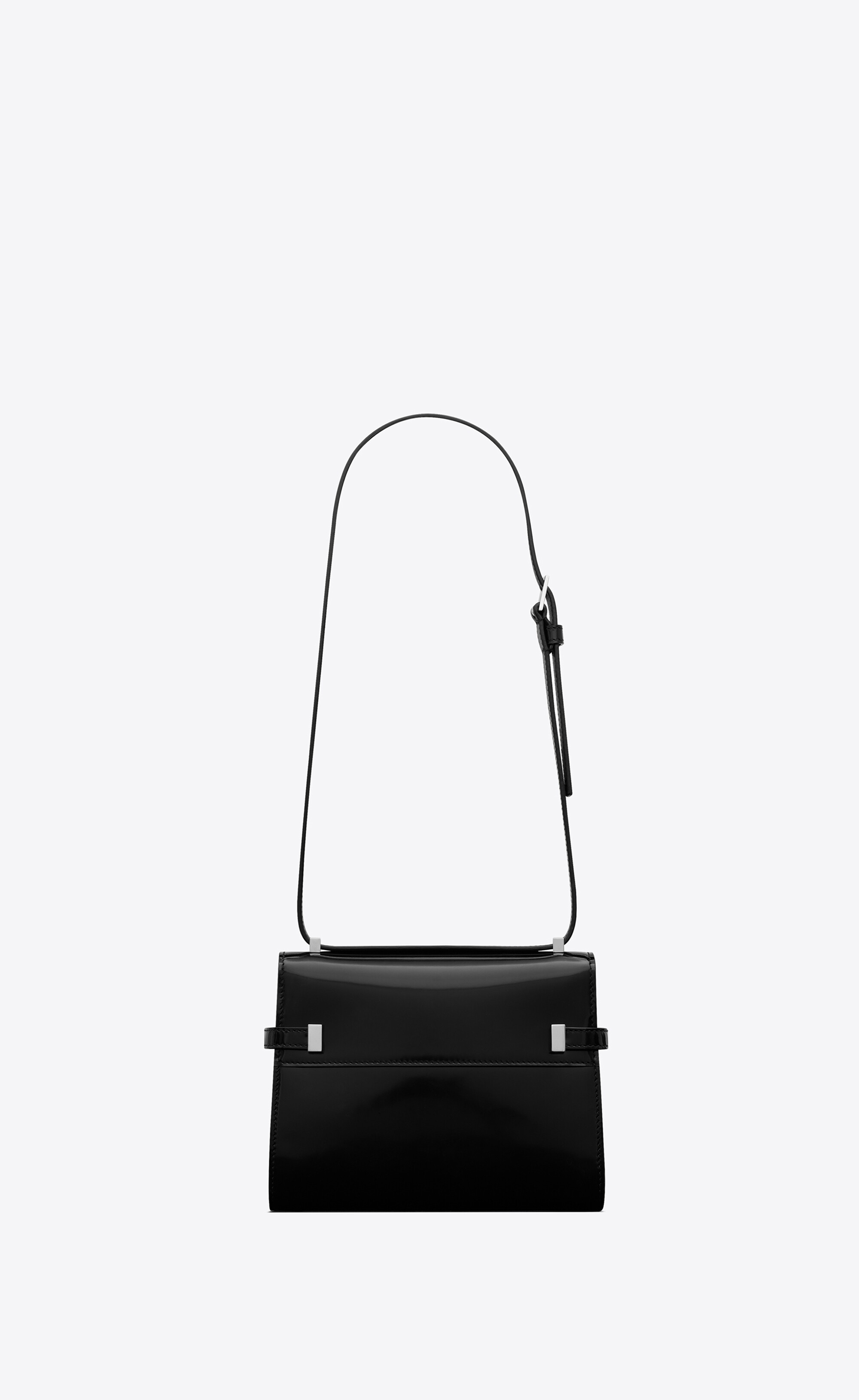 MANHATTAN mini crossbody bag in box saint laurent leather, Saint Laurent