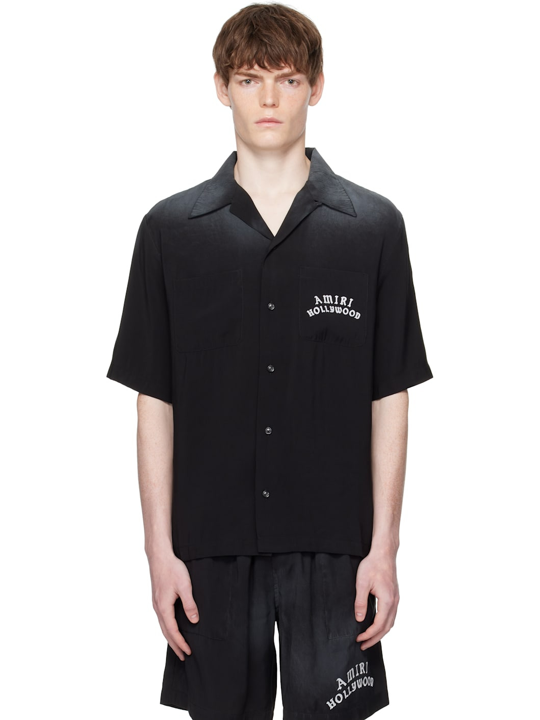 Black 'AMIRI Hollywood' Bowling Shirt - 1