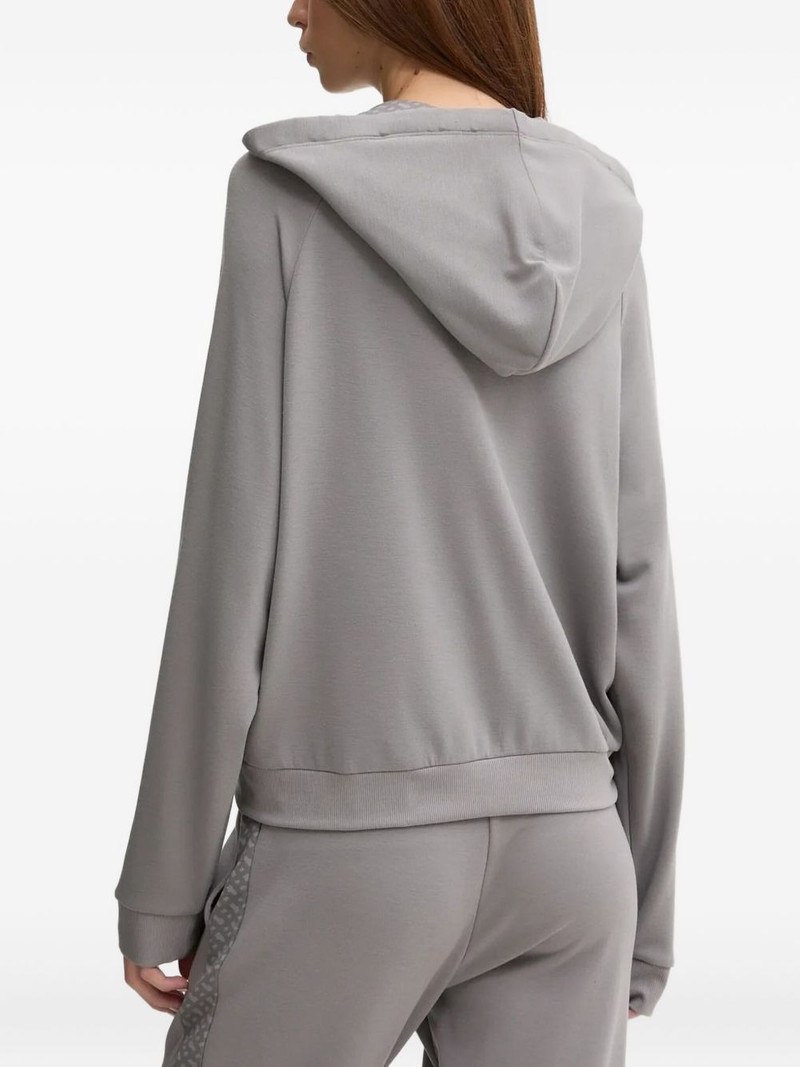 BOSS embossed-logo zip-up hoodie outlook