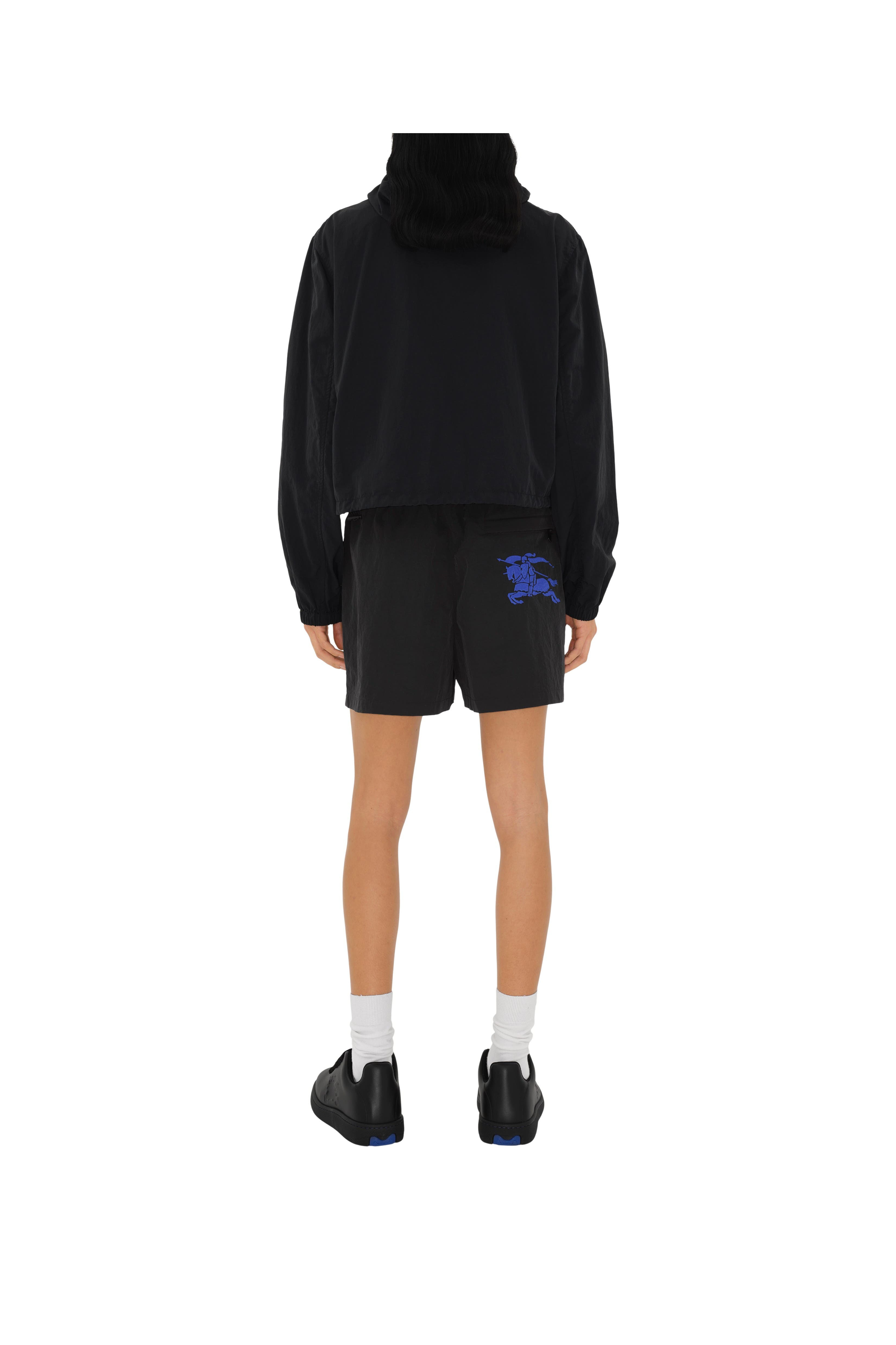 burberry Cropped Nylon Hooded Jacket in Black at Nordstrom - 4