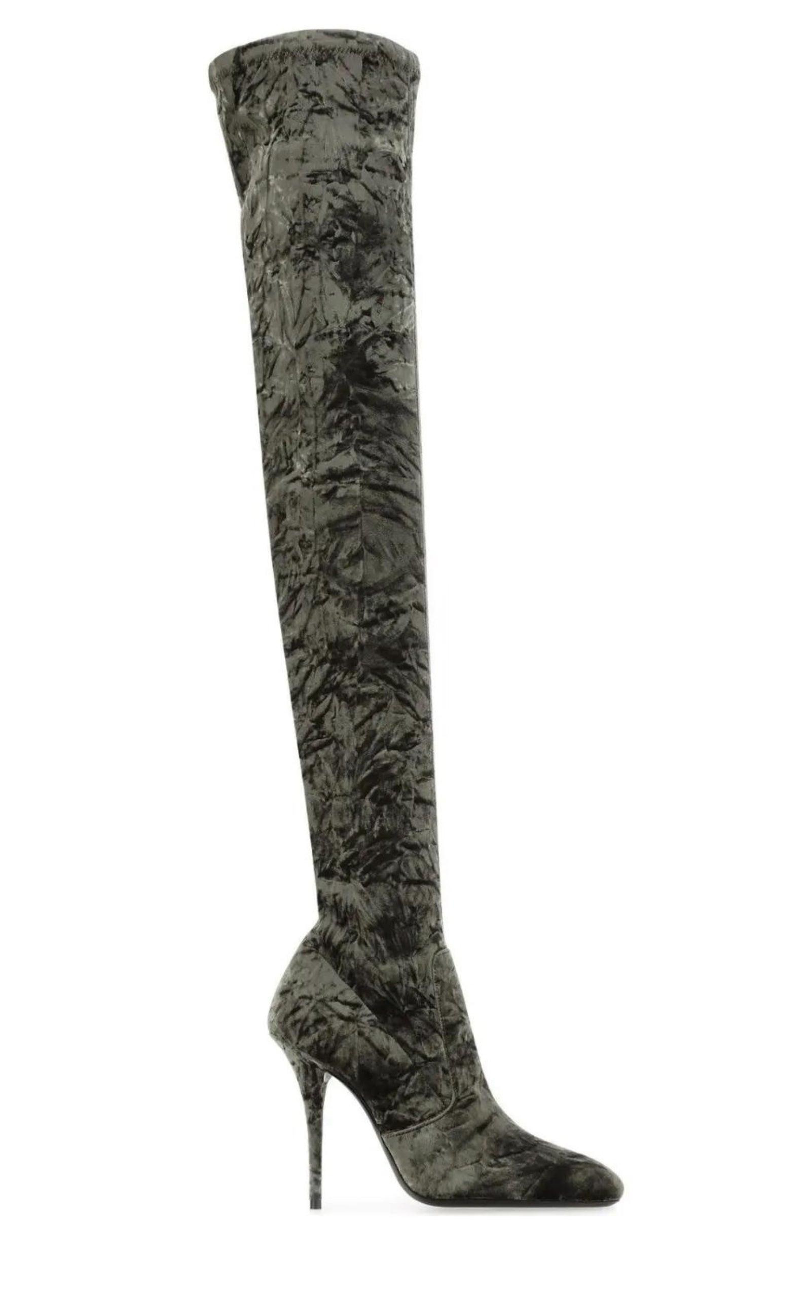 Ella Velvet Over-the-knee Boots - 4