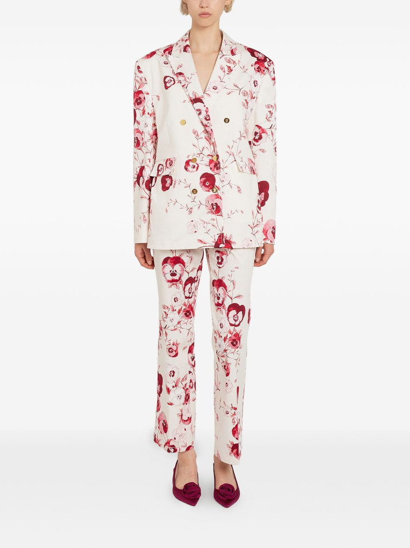 GIAMBATTISTA VALLI floral double-breasted jacket outlook