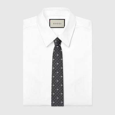 GUCCI GG bees silk tie outlook