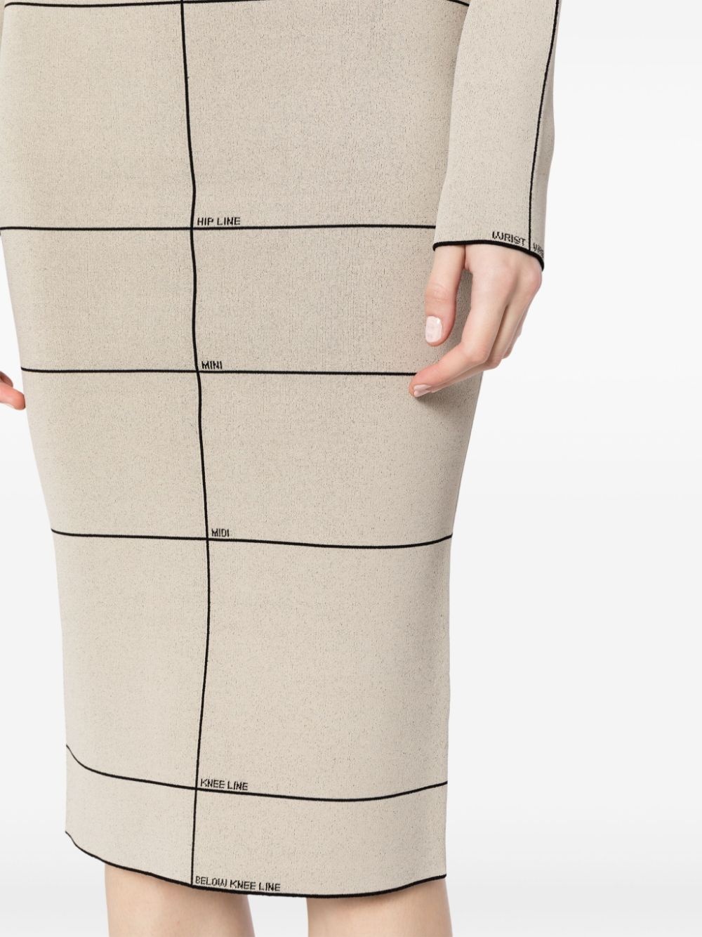 intarsia-knit high-waisted skirt - 5