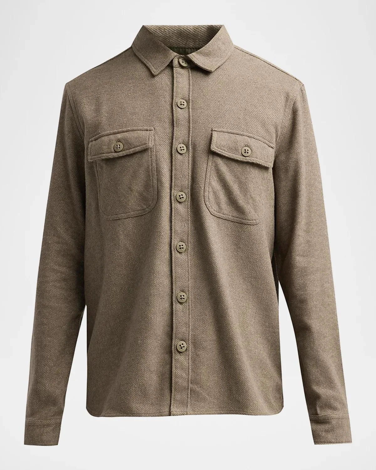 Men's Seymore Brushed Cotton Twill Shirt Jacket - 1