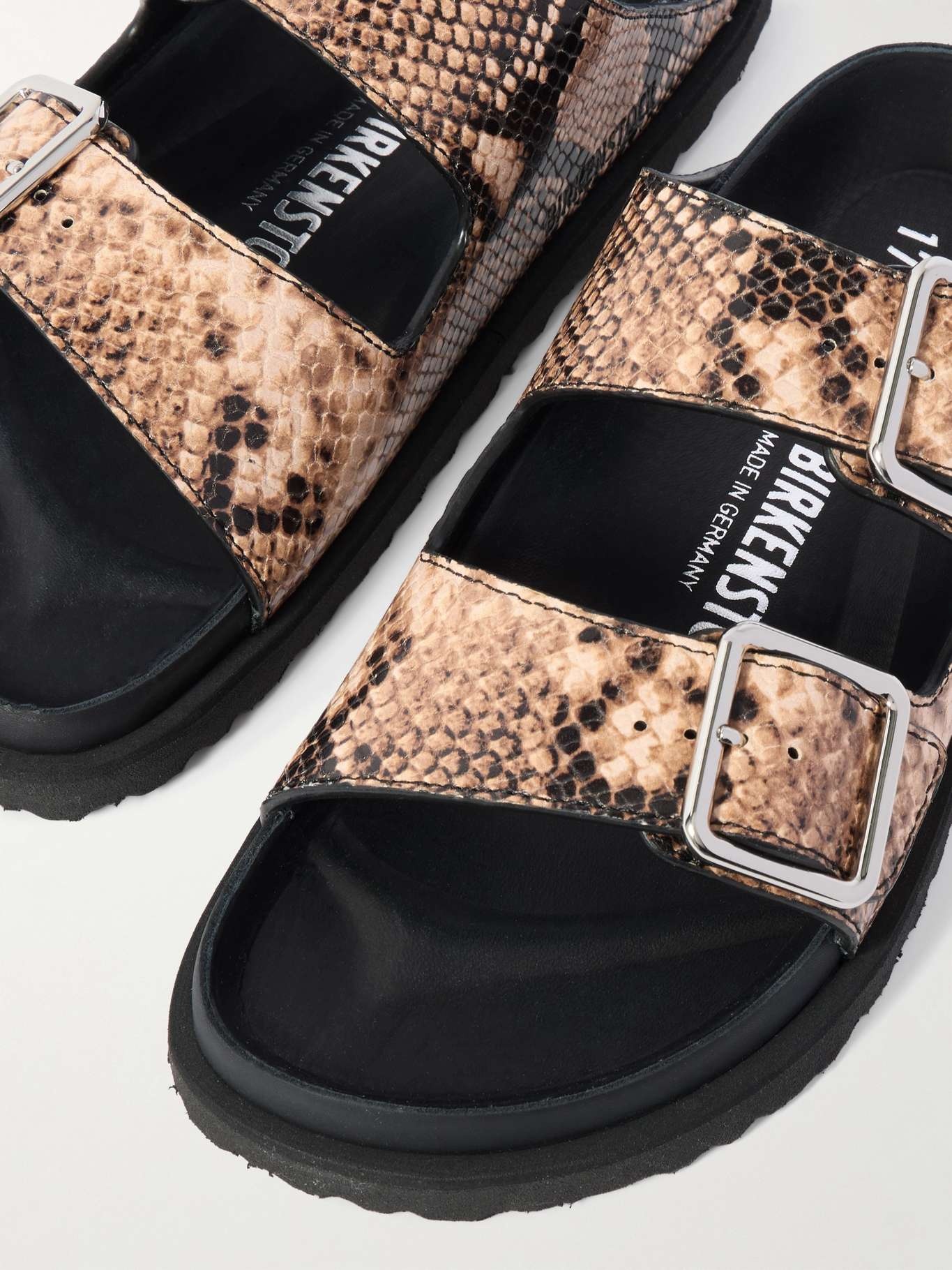 Arizona snake-effect leather sandals Snake print - 4