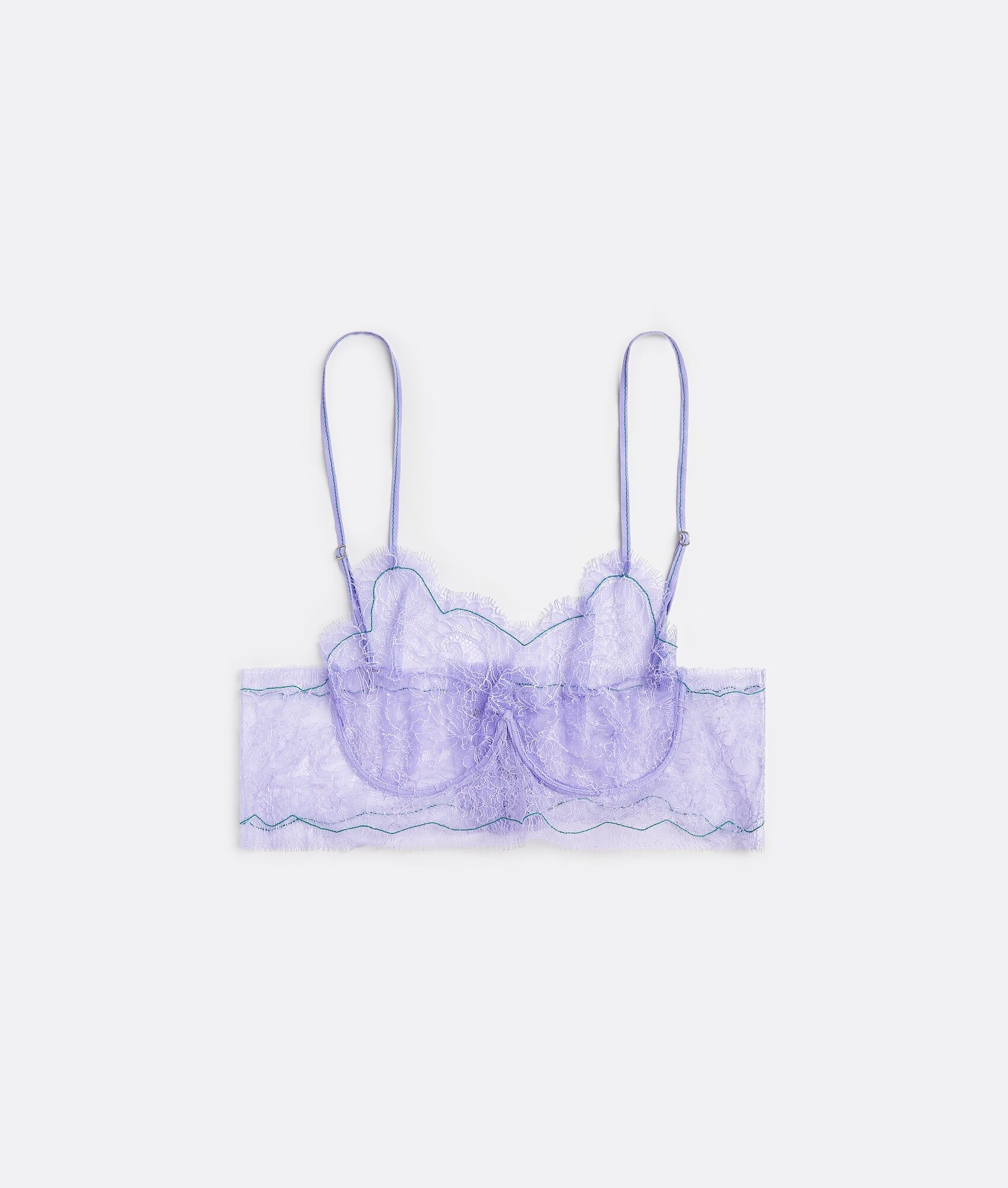 floral lace wire bra - 1