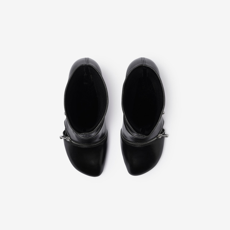 Leather Peep Boots 5