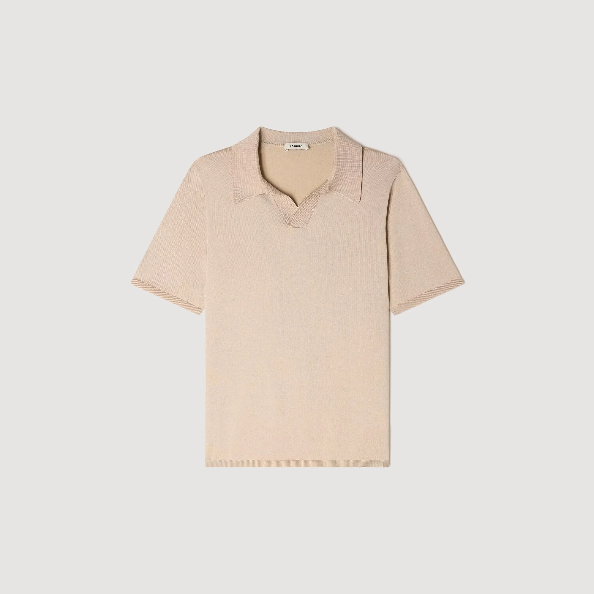 SHORT-SLEEVED V-NECK POLO SHIRT - 1