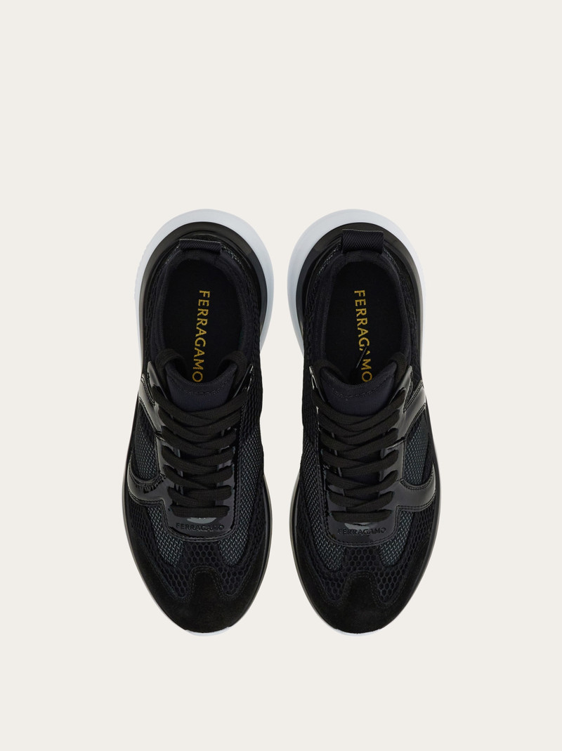 FERRAGAMO Gancini sneaker with mesh detail outlook