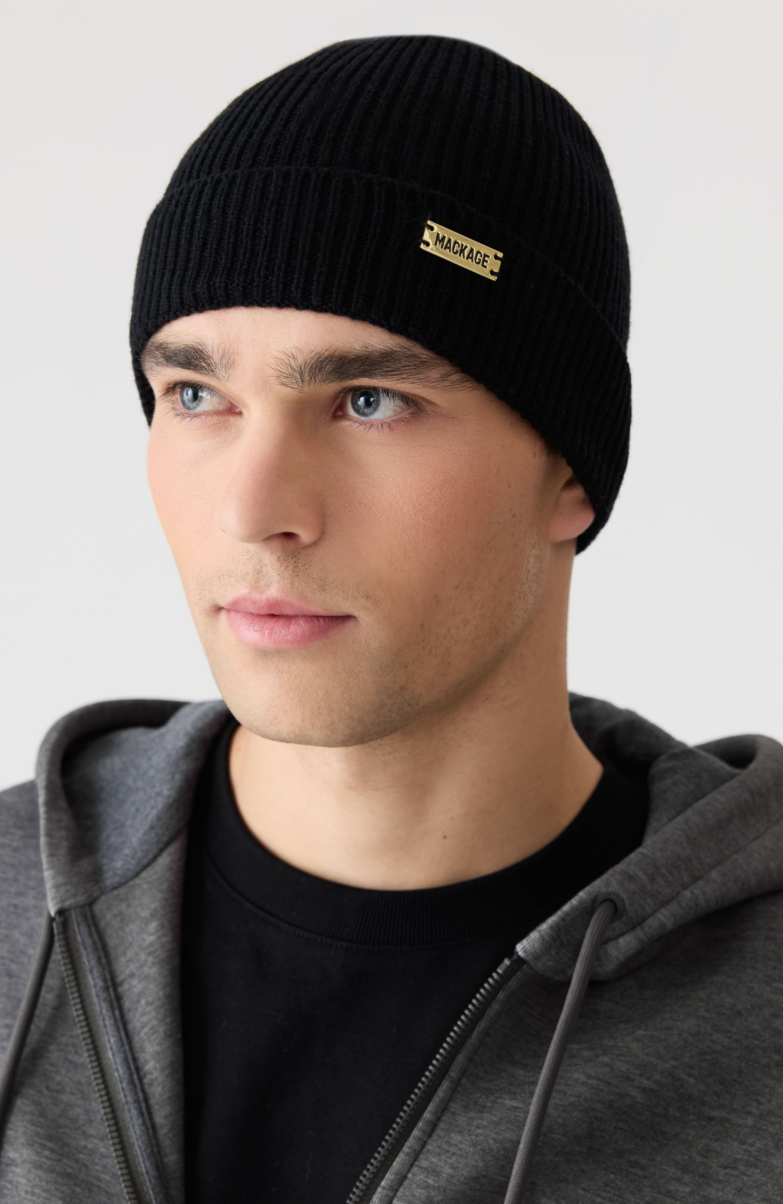 DAWSON Fish Rib Knit Wool Blend Beanie - 2