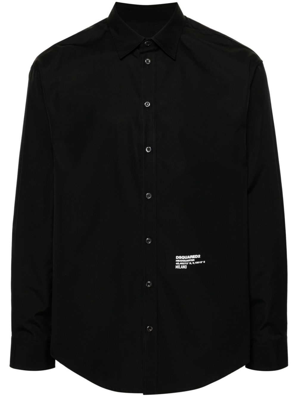 logo print poplin shirt - 1