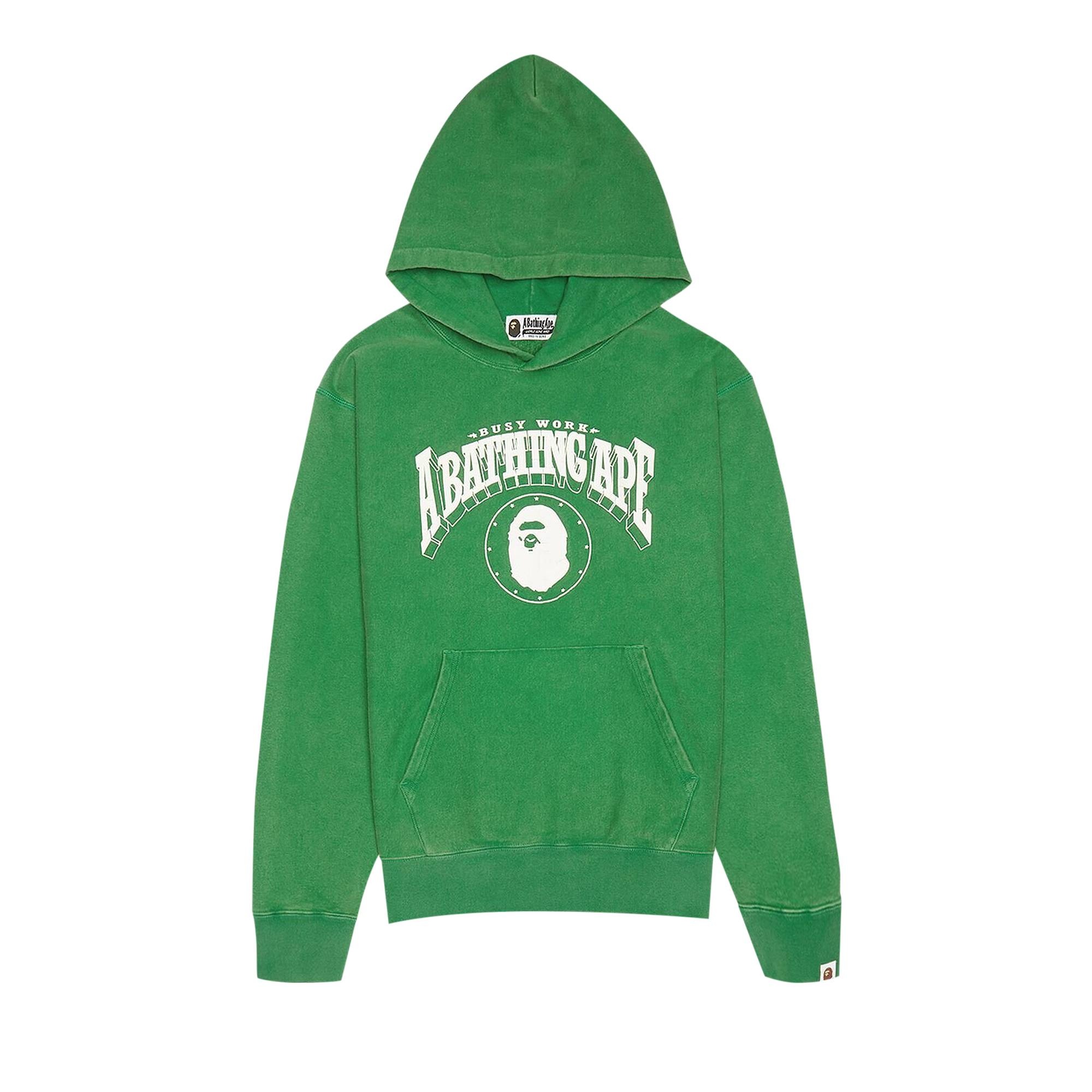 BAPE Washed Relaxed Fit Hoodie 'Green' - 1