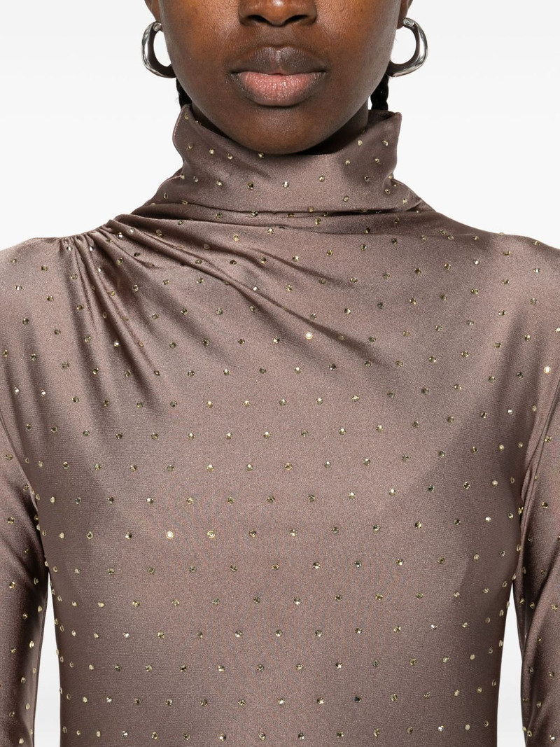 high-neck rhinestone-embellished dress 5