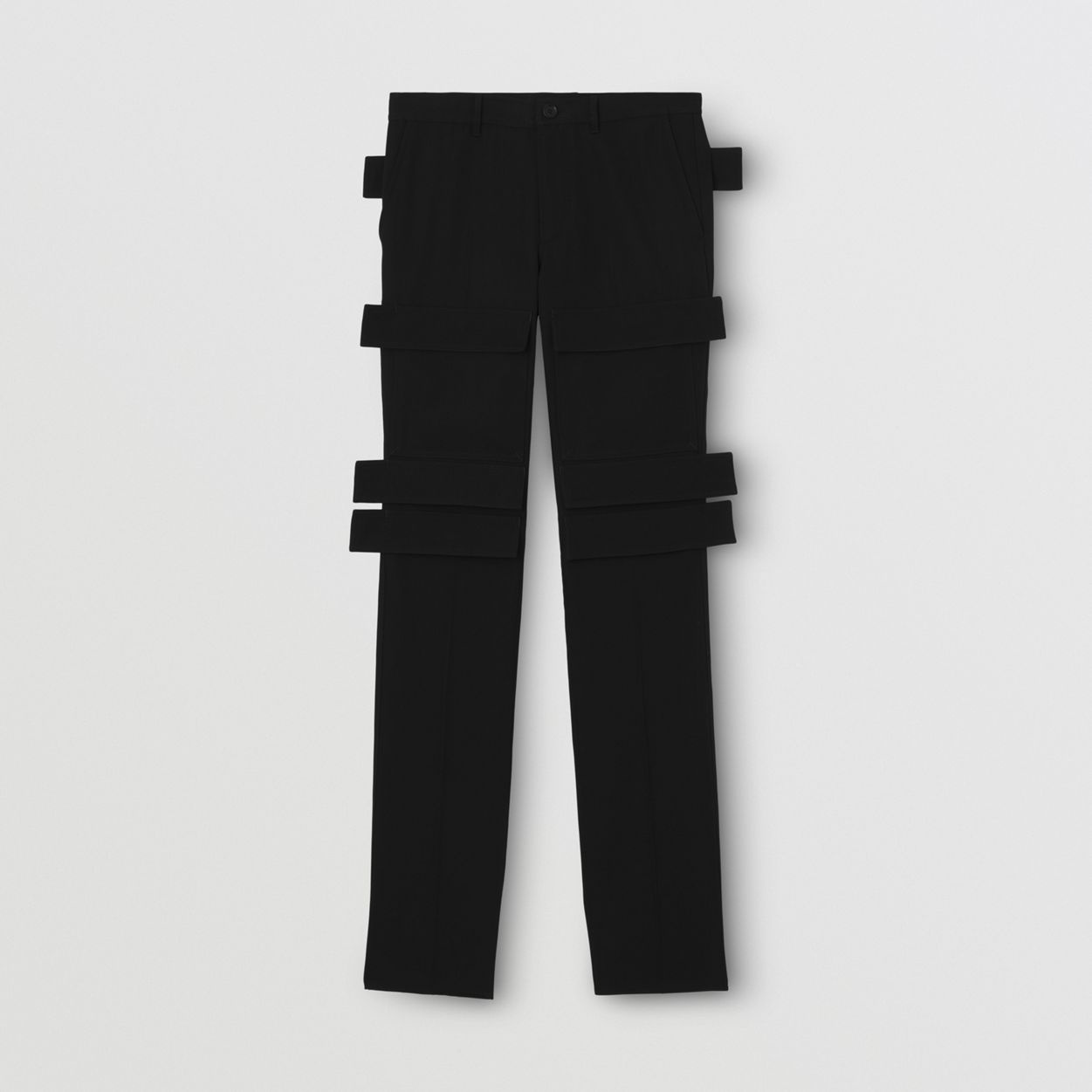 Panel Detail Grain de Poudre Wool Cargo Trousers - 1