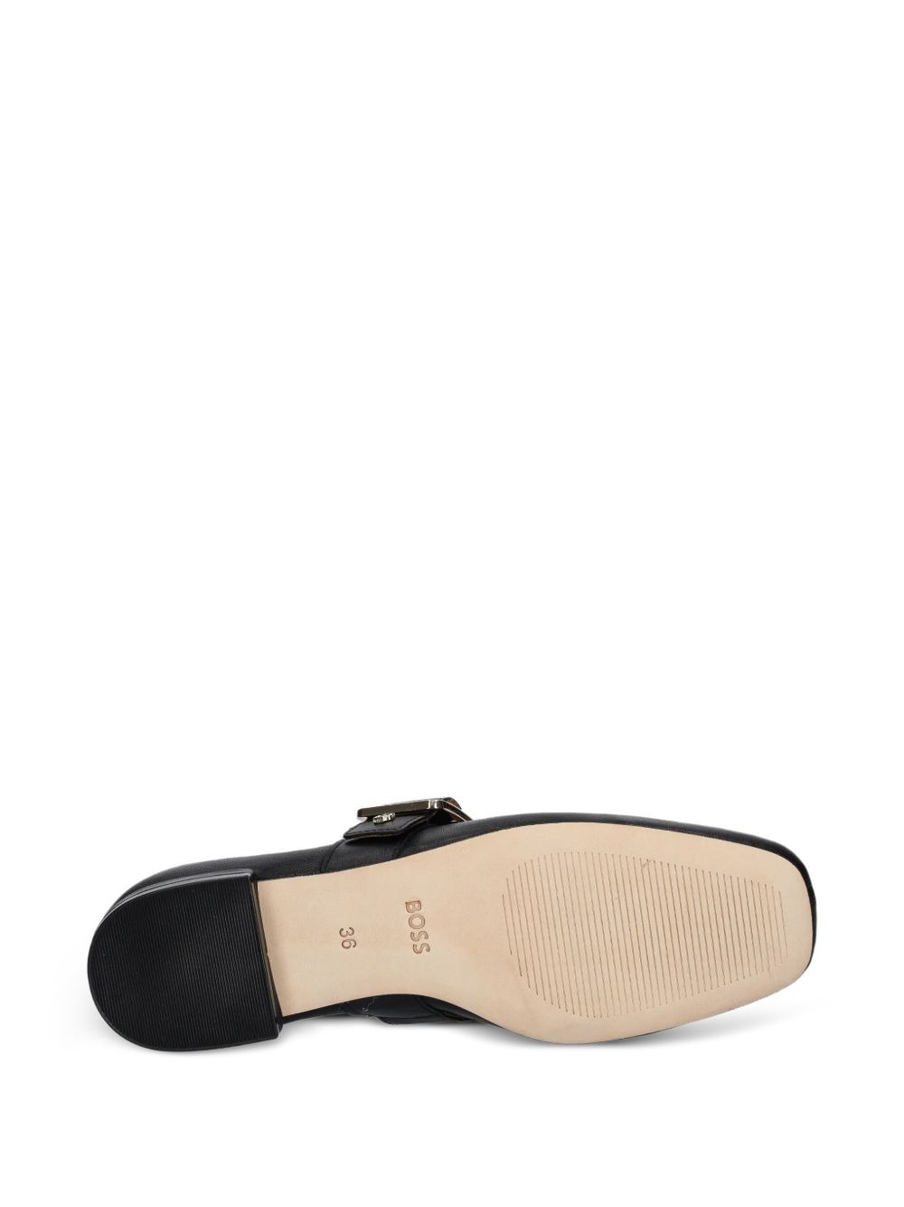 buckle-strap square-toe flats - 5