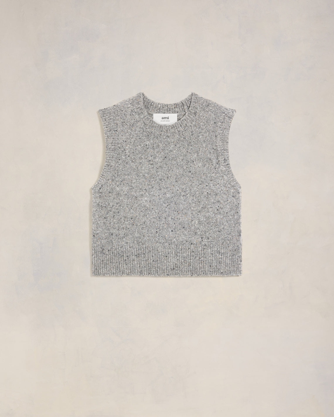AMI EMBROIDERY SLEEVELESS SWEATER - 1