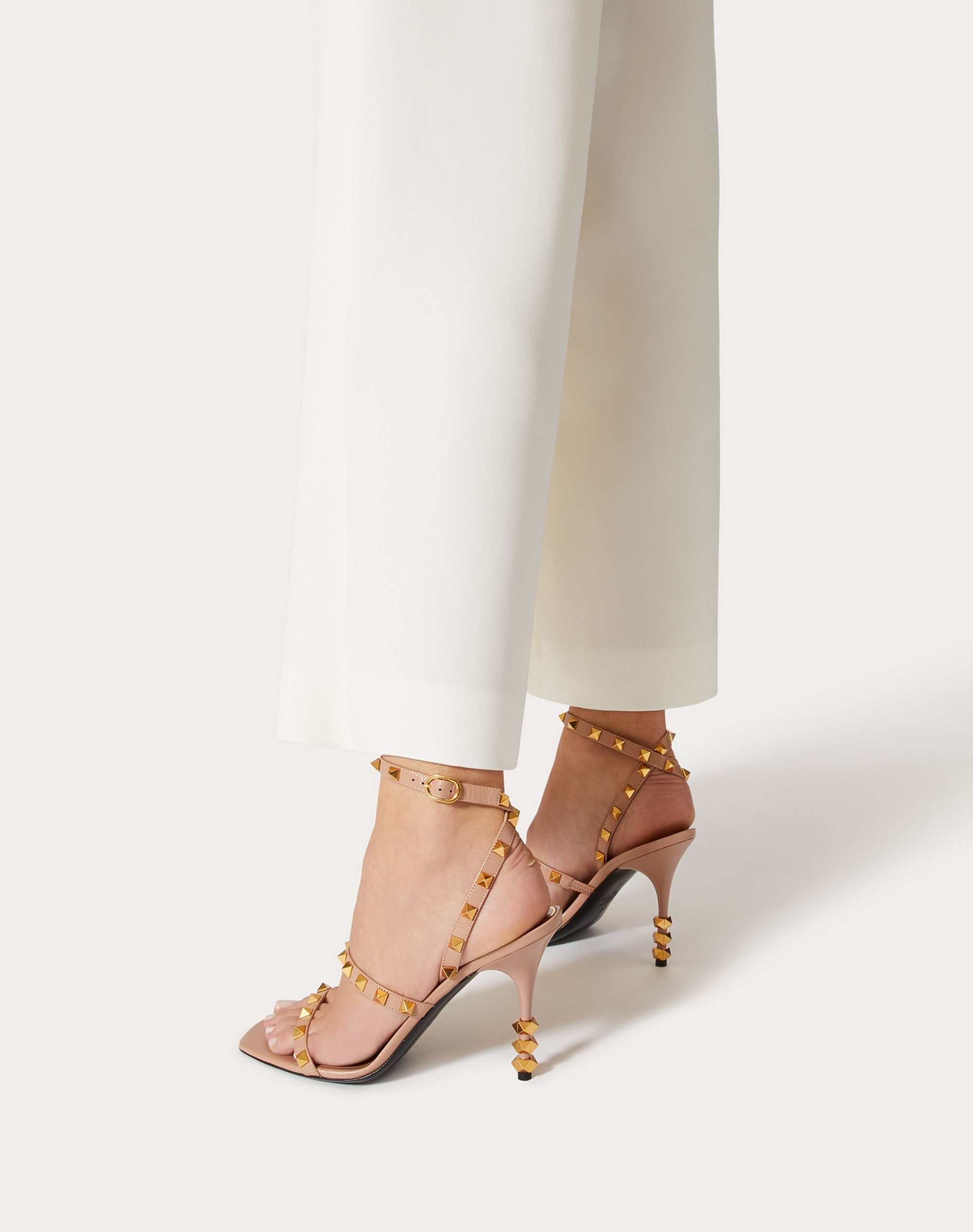 ROCKSTUD GOATSKIN SANDAL WITH SCULPTED HEEL 100 MM - 6