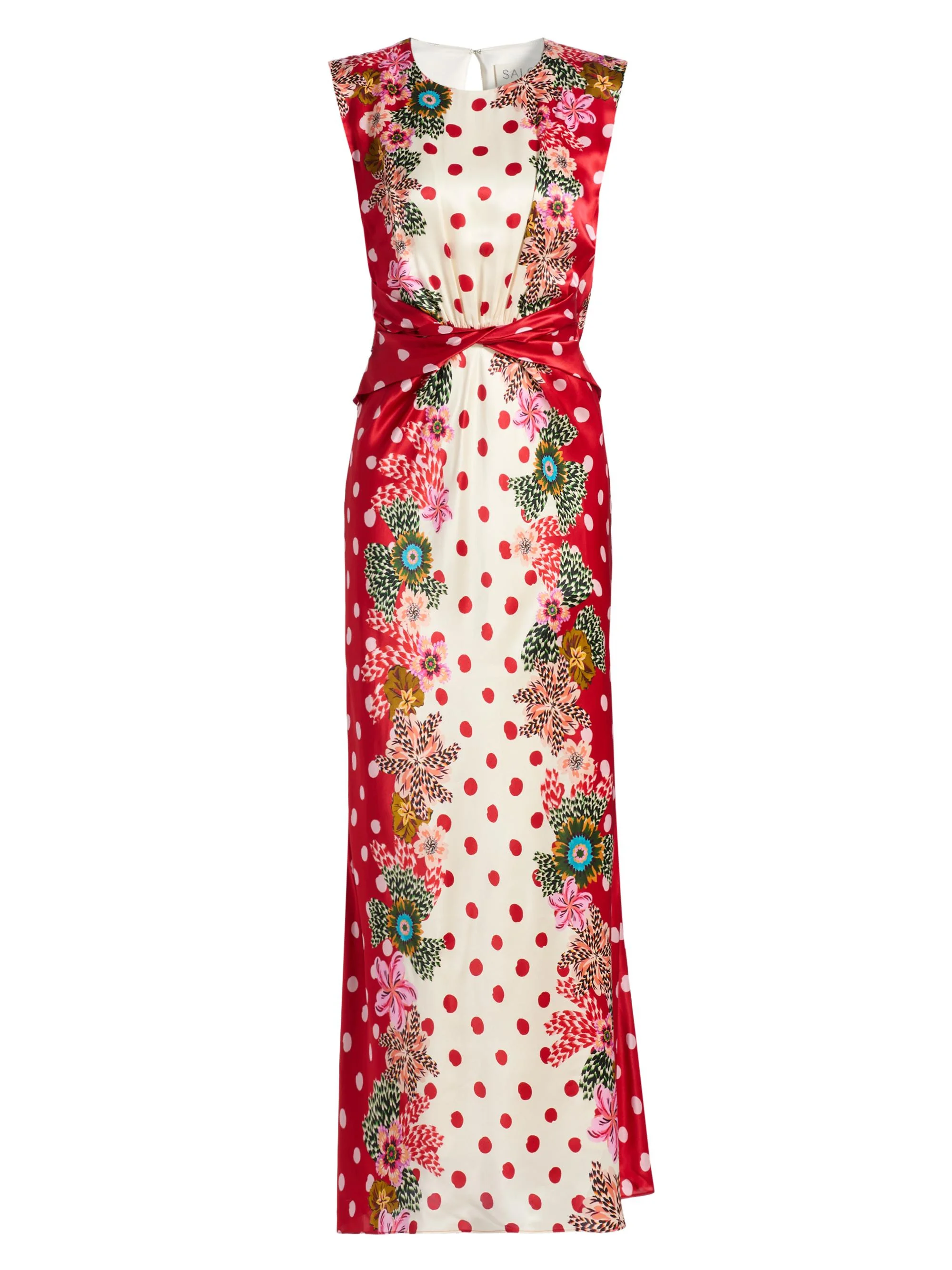 Women's Gwen Printed Silk-Blend Maxi Dress - Plumeria Rouge Plmt - 1