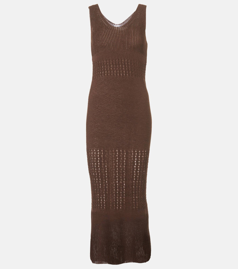 Valois knitted cotton-blend maxi dress 1
