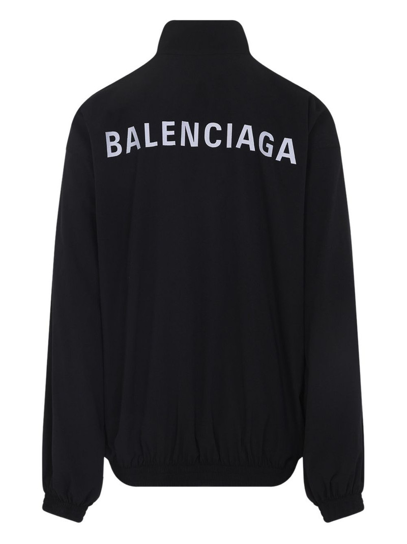BALENCIAGA logo-print zip-up jacket outlook