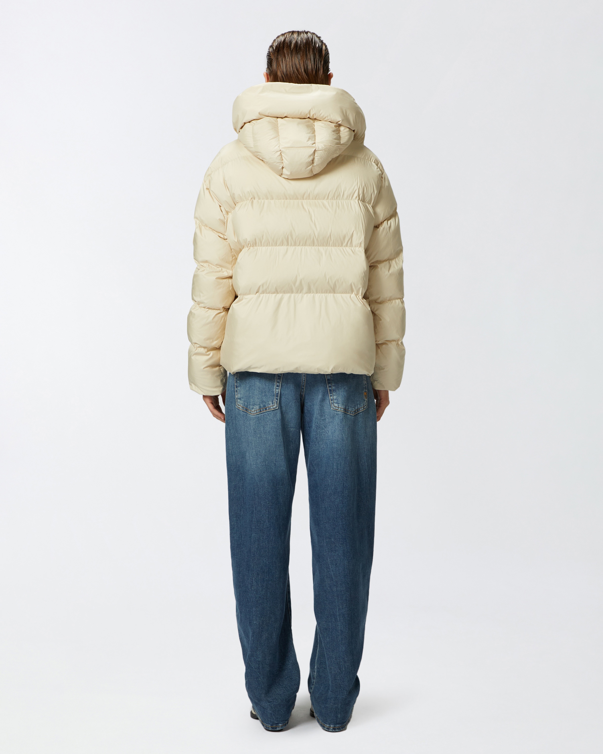 PADDED DOWN JACKET WITH HIGH WRAP-AROUND COLLAR - 4