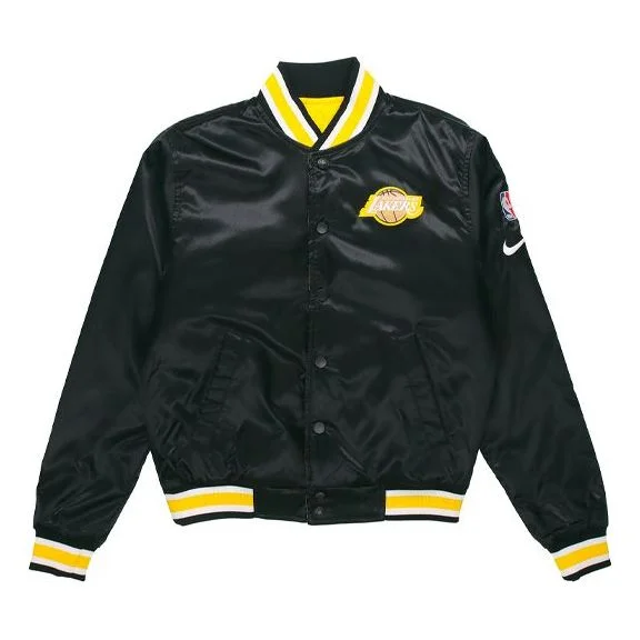 Nike NBA 로스 앤젤레스 레이크스 시티 에디션 반전 가능한 자켓 블랙 CU8099-010 - 1