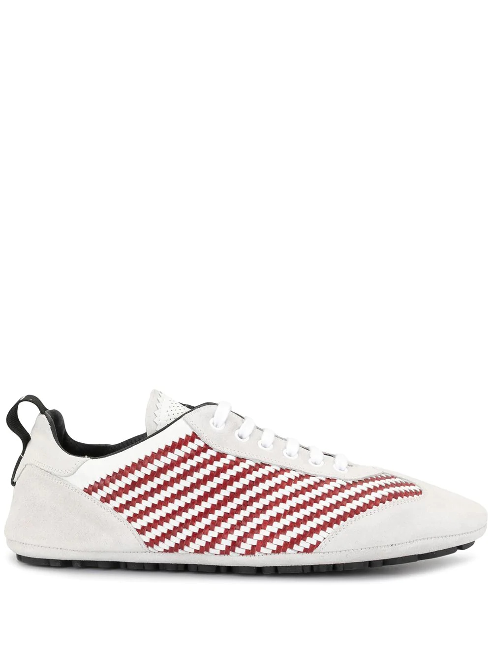 woven-detail low-top sneakers - 1